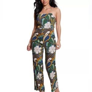 Guess tropical linen jumpsuit